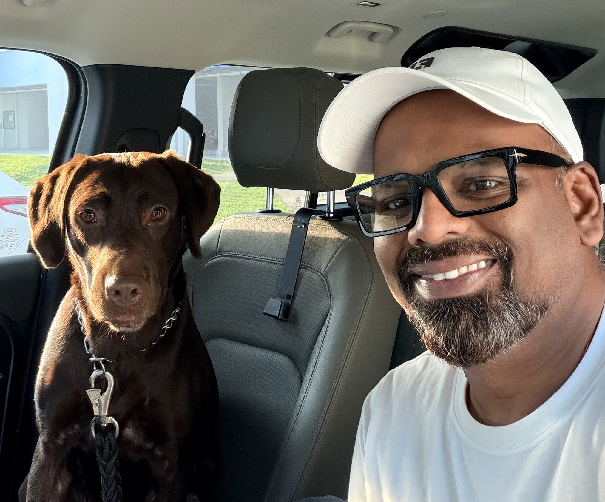 With my dog