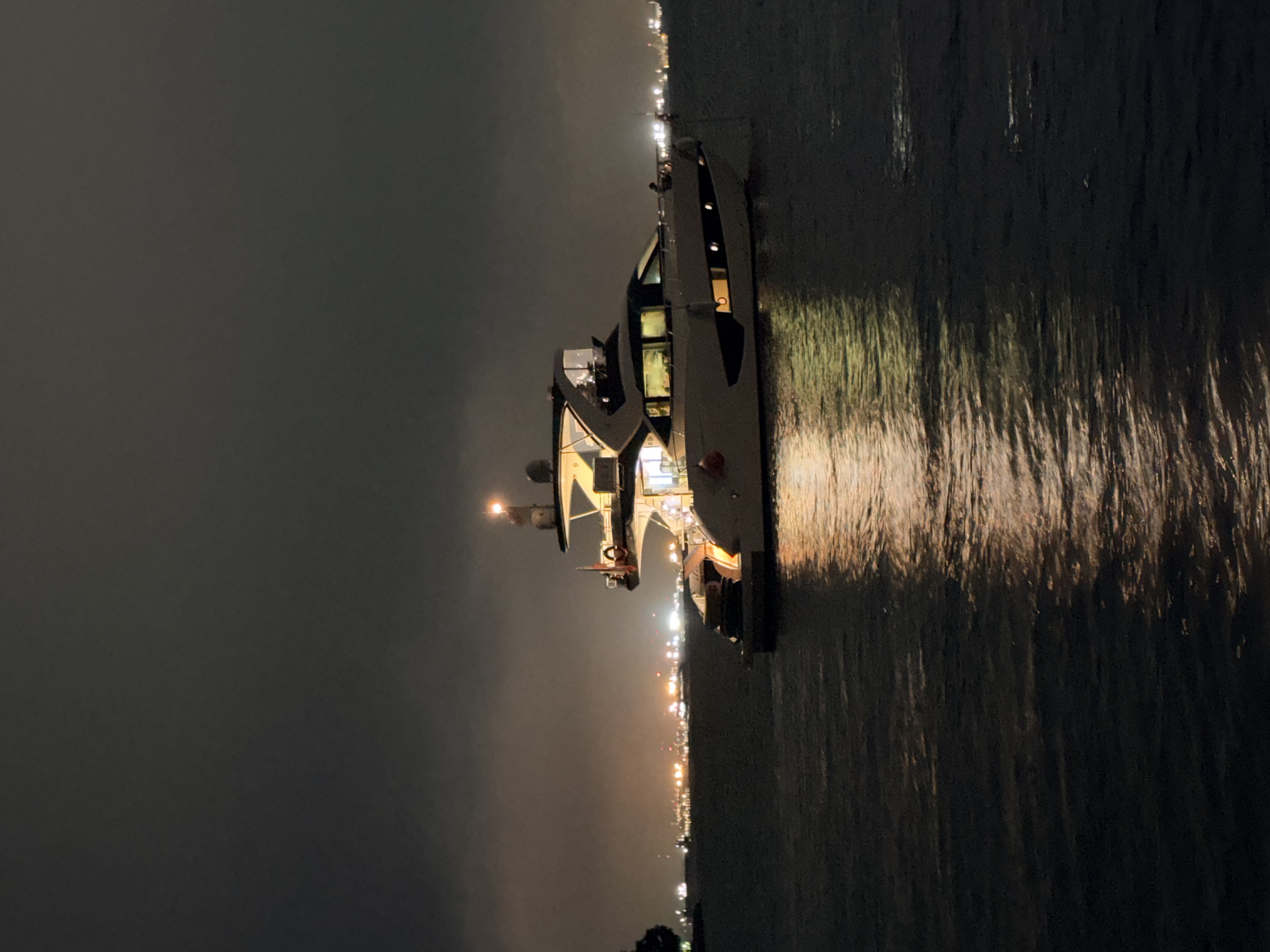 Singapore Strait at night